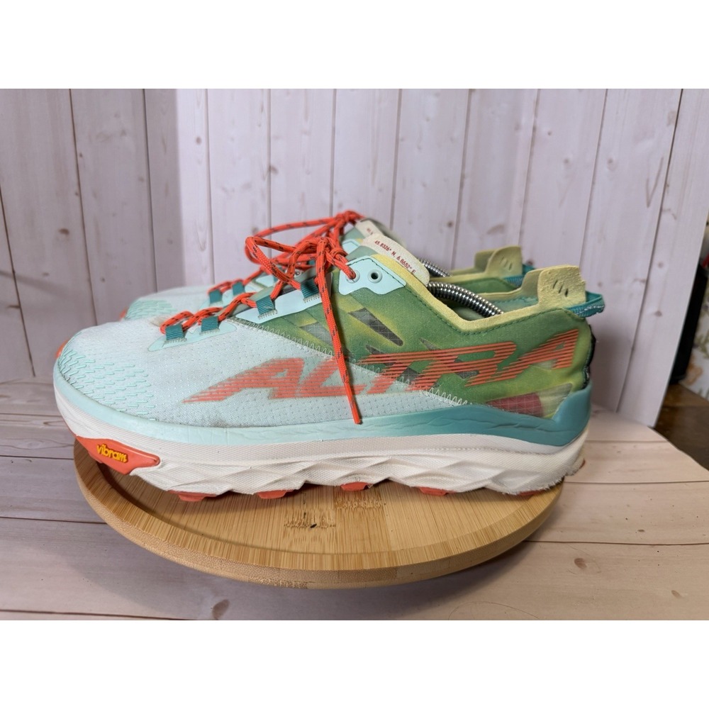 Altra Mont Blanc Women's 12 Mint Green Coral Trail Running Shoes Vibram Hike